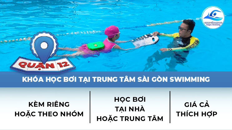 Lớp học bơi 1 kèm 1 tại Quận 12